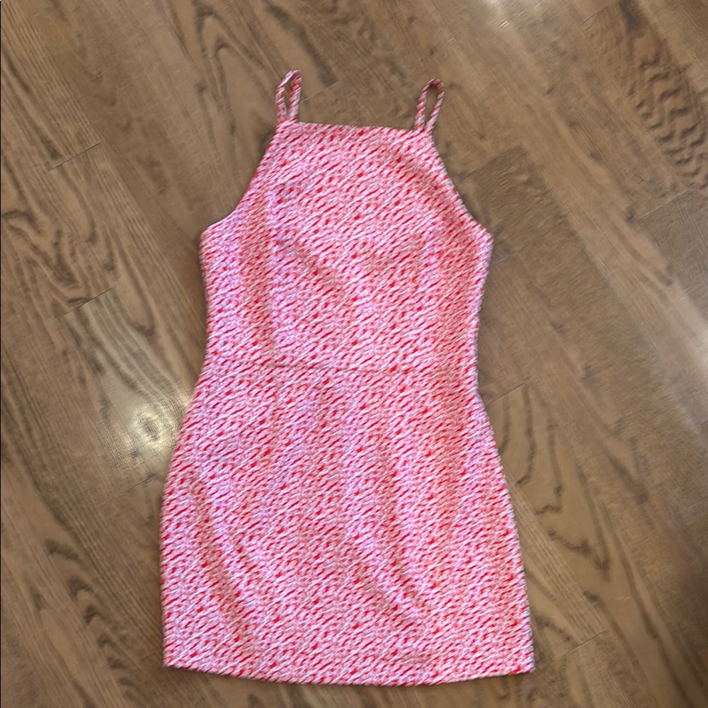French Connection Pink and White Mini Dress